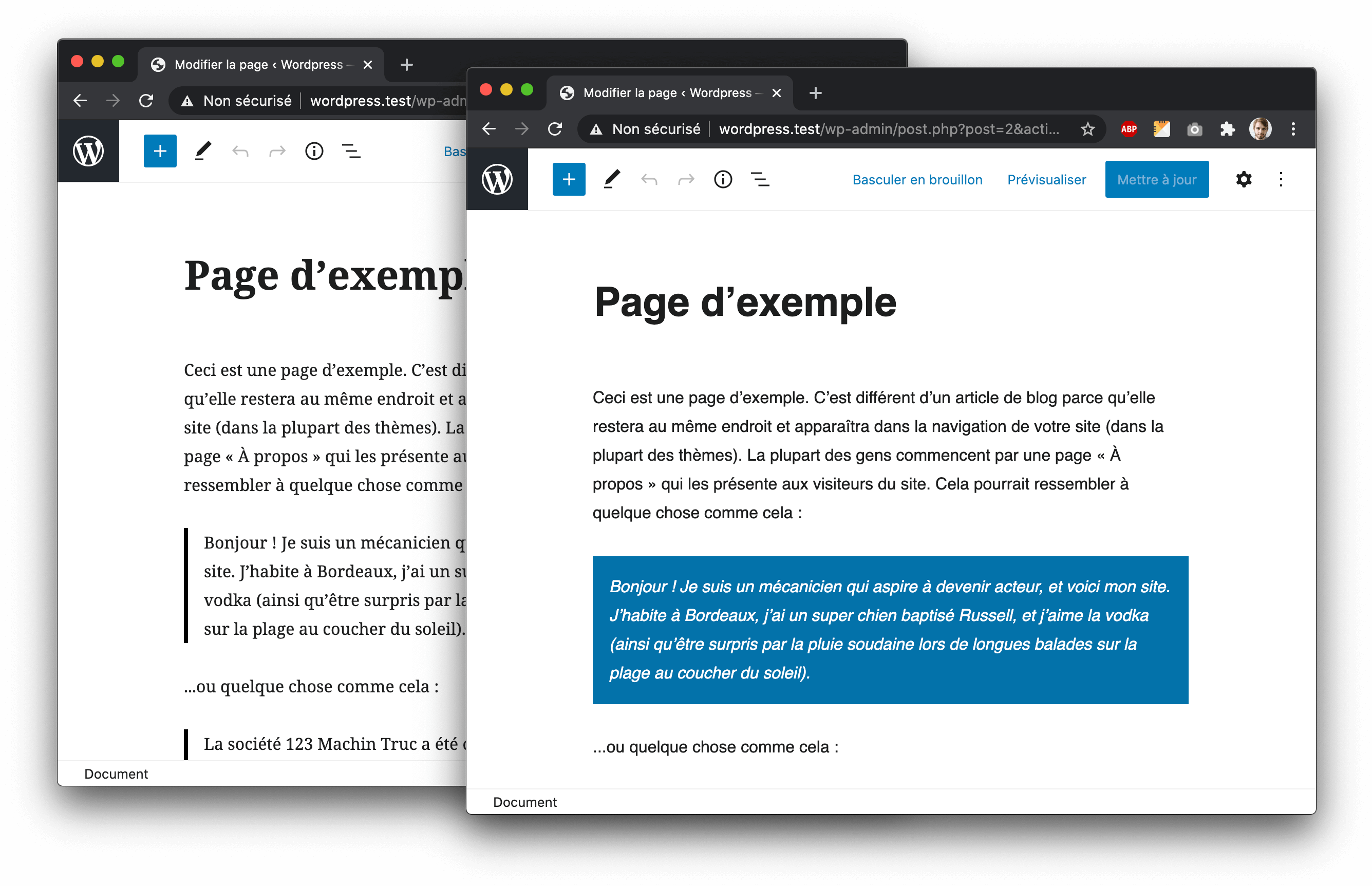 Feuille de style de l'éditeur