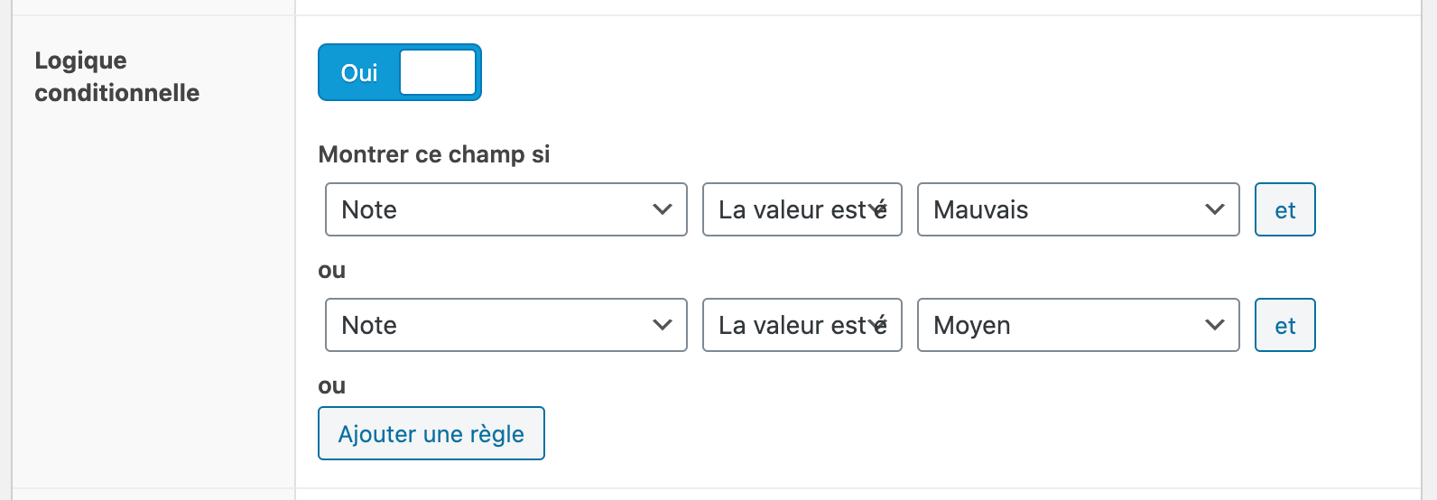 Logique conditionnelle